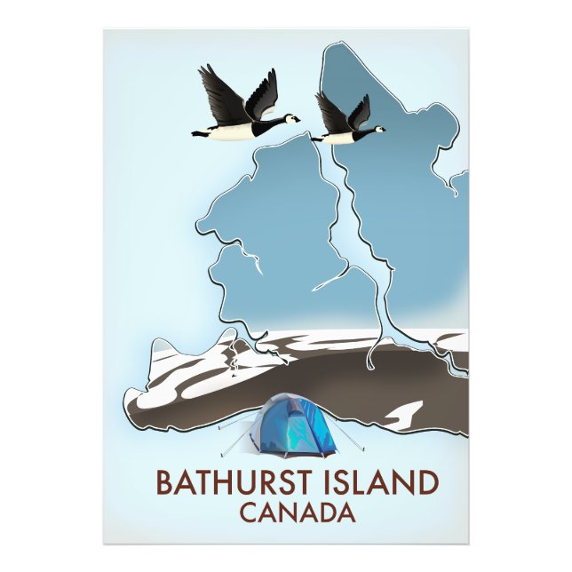 Foto Mapa de viajes de Bathurst Island Canada (Frente)