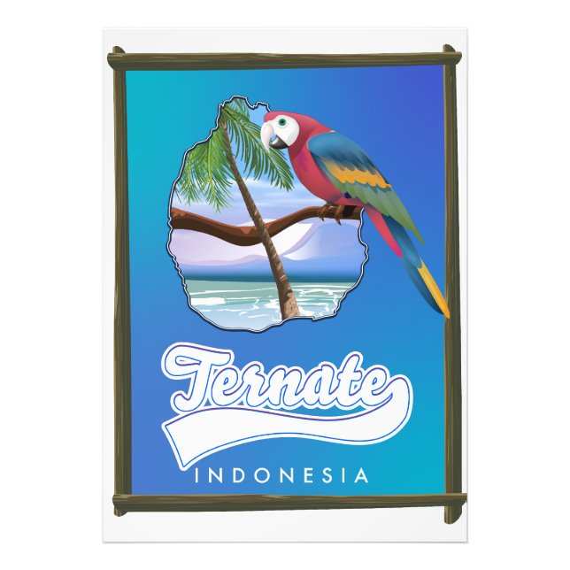 Foto Mapa de viajes de la Isla Nias Indonesia (Frente)