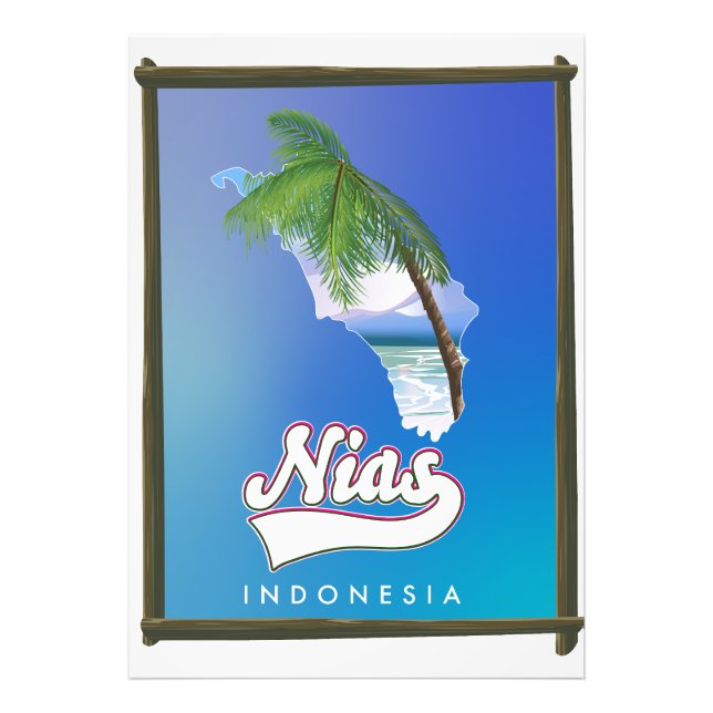 Foto Mapa de viajes de la Isla Sumba Indonesia (Frente)