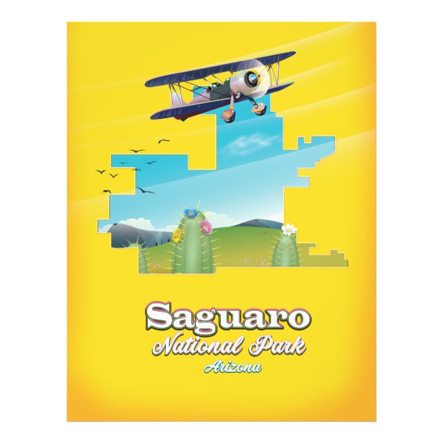 Foto mapa de viajes del parque nacional de saguaro (Frente)