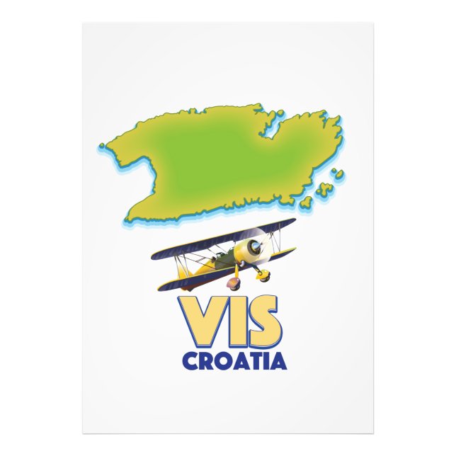 Foto Mapa de Vis Croacia (Frente)