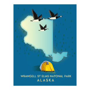 Foto Mapa de wrangell st elias Alaska