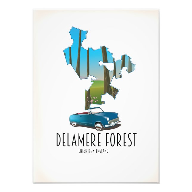 Foto Mapa del bosque de Delamere Cheshire Inglaterra (Frente)