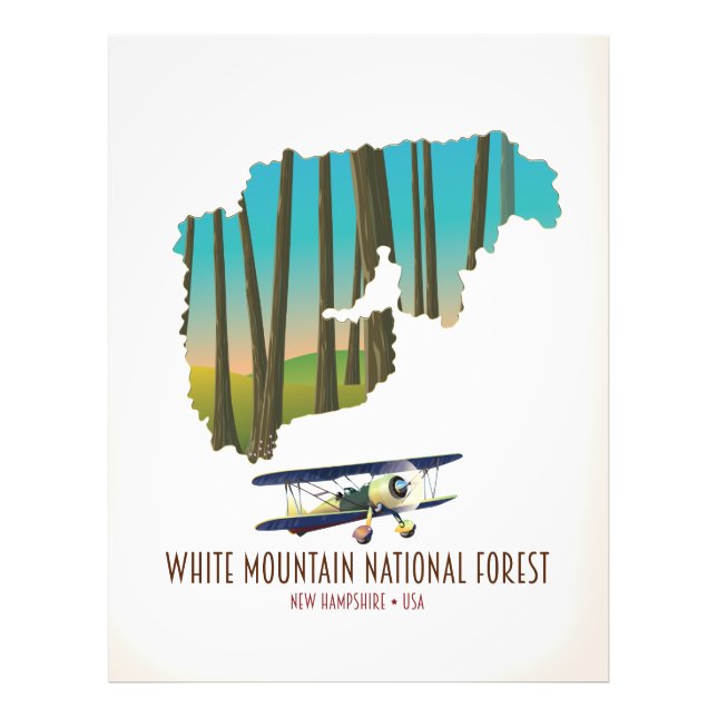 Foto Mapa del bosque nacional de las montañas blancas d (Frente)