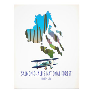 Foto mapa del bosque nacional Salmon-Challis