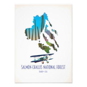 Foto mapa del bosque nacional Salmon-Challis
