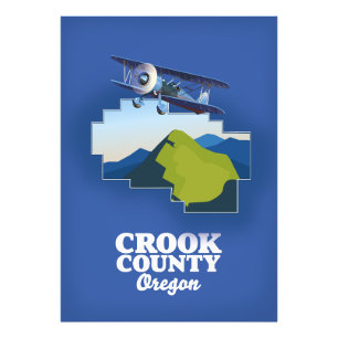 Foto Mapa del Condado de Crook Oregon