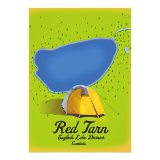 Foto Mapa del distrito del lago inglés de Red Tarn