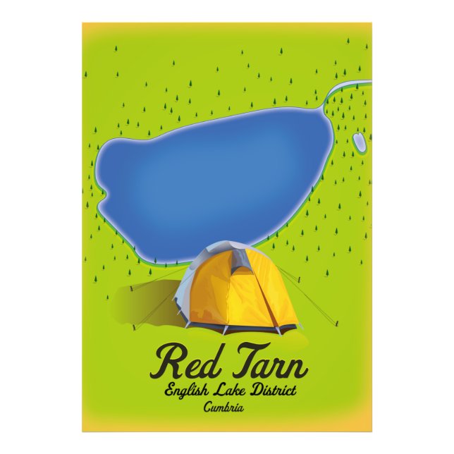 Foto Mapa del distrito del lago inglés de Red Tarn (Frente)