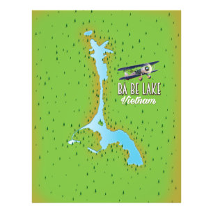Foto Mapa del lago Ba Be Vietnam