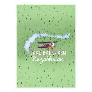 Foto Mapa del lago Balkhash Kazajistán