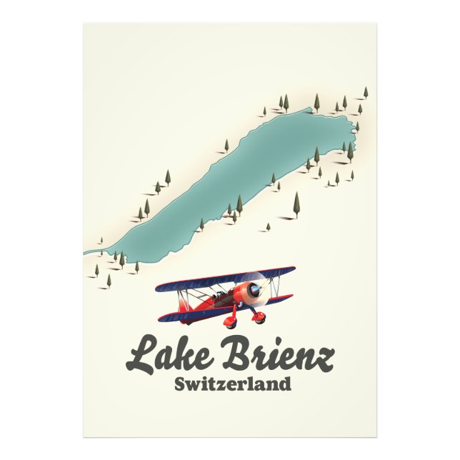 Foto Mapa del lago Brienz Suiza (Frente)