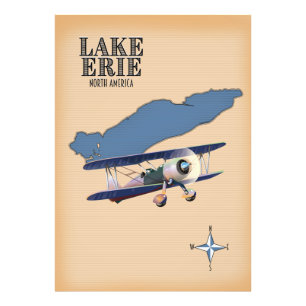 Foto Mapa del lago Erie Norteamérica