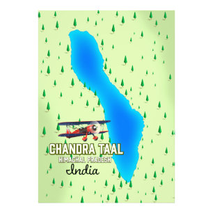 Foto Mapa del lago indio Chandra Taal Himachal Pradesh