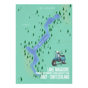 Foto Mapa del lago Maggiore Italia - Suiza