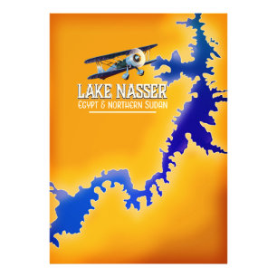 Foto Mapa del lago Nasser Egipto y Sudán