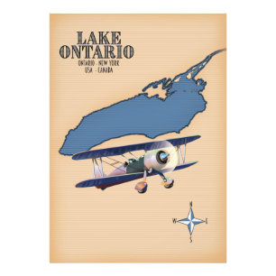 Foto Mapa del lago Ontario EE. UU. Canadá
