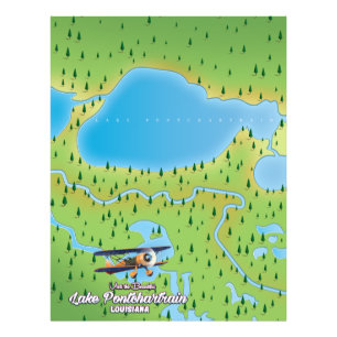 Foto Mapa del lago Pontchartrain Louisiana