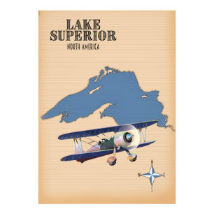Foto Mapa del lago Superior Norteamérica