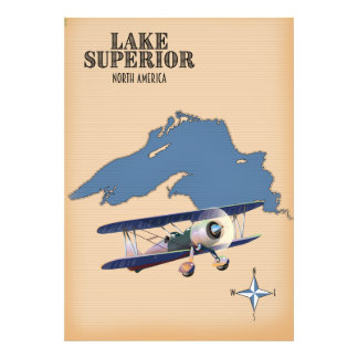 Foto Mapa del lago Superior Norteamérica