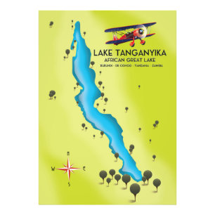 Foto Mapa del lago Tanganyika