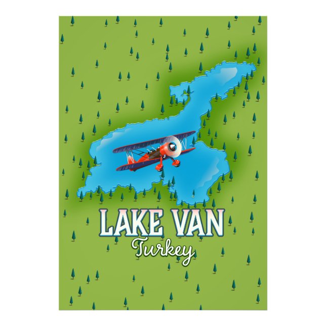 Foto Mapa del lago Van Turkey (Frente)