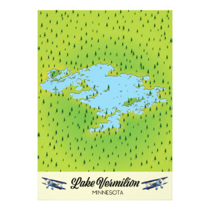 Foto Mapa del lago Vermilion Minnesota