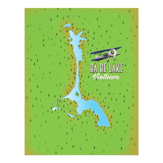 Foto Mapa del lago Vietnam de Ba Be (Frente)