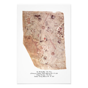 Foto Mapa del Mundo Antiguo de Piri Reis