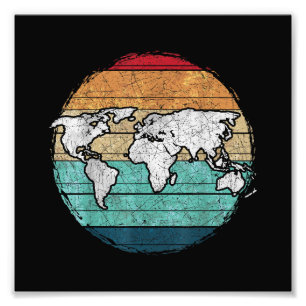 Foto Mapa del mundo retro