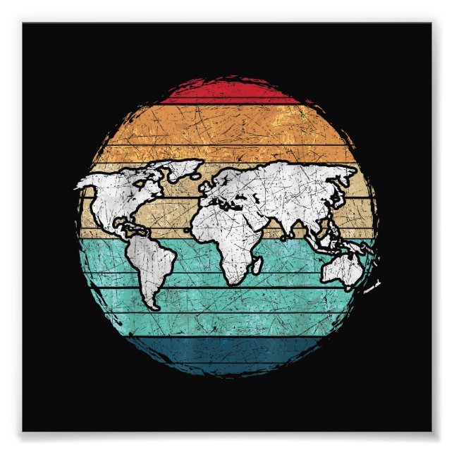 Foto Mapa del mundo retro (Frente)