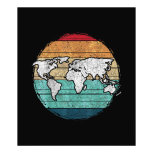 Foto Mapa del mundo retro