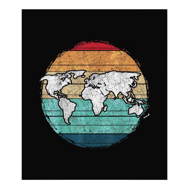 Foto Mapa del mundo retro (Frente)