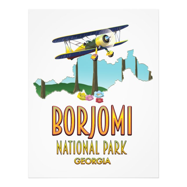 Foto Mapa del Parque Nacional Borjomi Georgia (Frente)