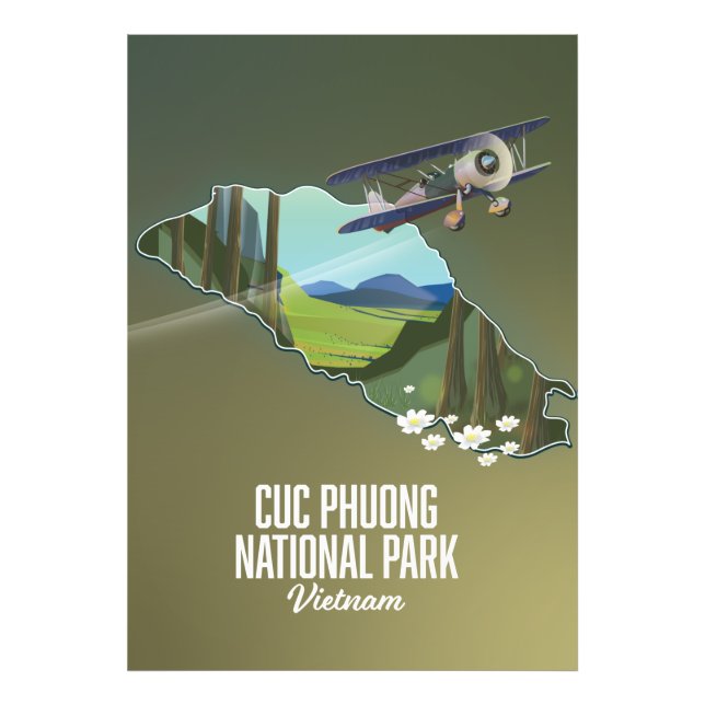 Foto Mapa del Parque Nacional Cuc Phuong Vietnam (Frente)