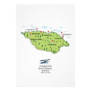 Foto Mapa del Parque Nacional Exmoor