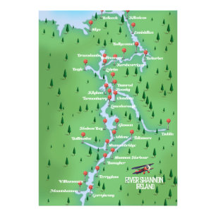 Foto Mapa del río Shannon Irlanda
