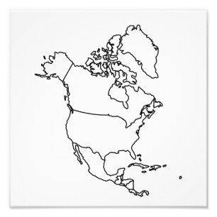 Foto Mapa en blanco de América del Norte