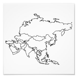 Foto Mapa en blanco de Asia