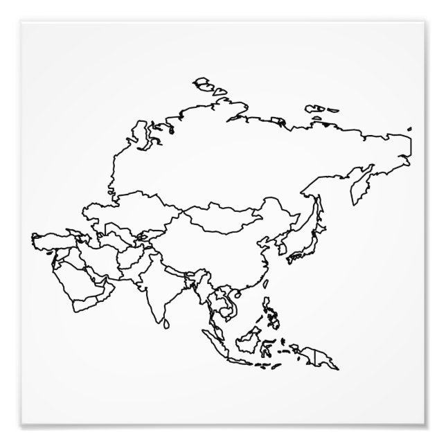 Foto Mapa en blanco de Asia (Frente)