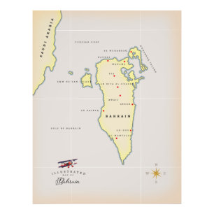 Foto Mapa ilustrado de Bahréin