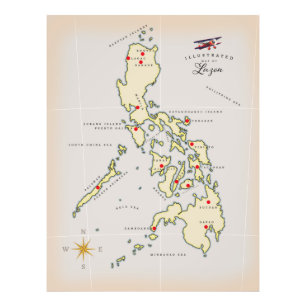 Foto Mapa ilustrado de Filipinas de Luzón
