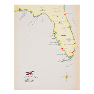 Foto Mapa ilustrado de Florida