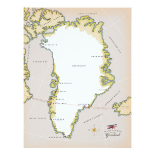 Foto Mapa ilustrado de Groenlandia