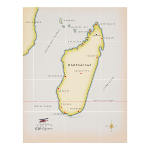 Foto Mapa ilustrado de Madagascar