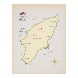 Foto Mapa ilustrado de Rodas.