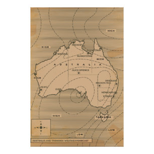 Foto Mapa meteorológico antiguo de Australia