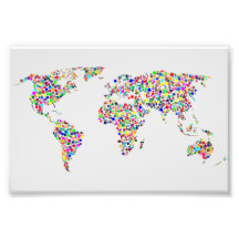 Mapa mundial en filtro de niebla