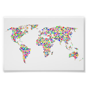 Foto Mapa mundial en filtro de niebla