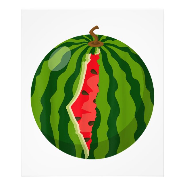 Foto Mapa palestino sandía caligrafía árabe (Frente)